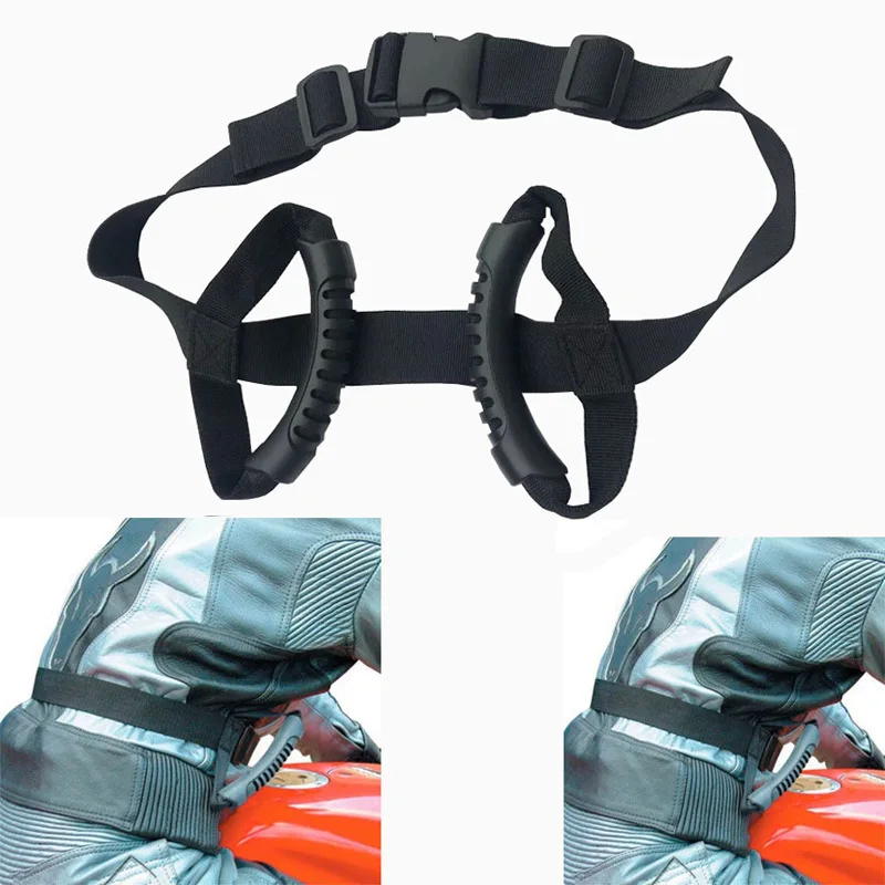 

Motorcycle Safety Belt Rear Seat Passenger Adjustable Grip Grab Handle Non-slip Strap With Handle Bicycle Children Safety Harnes