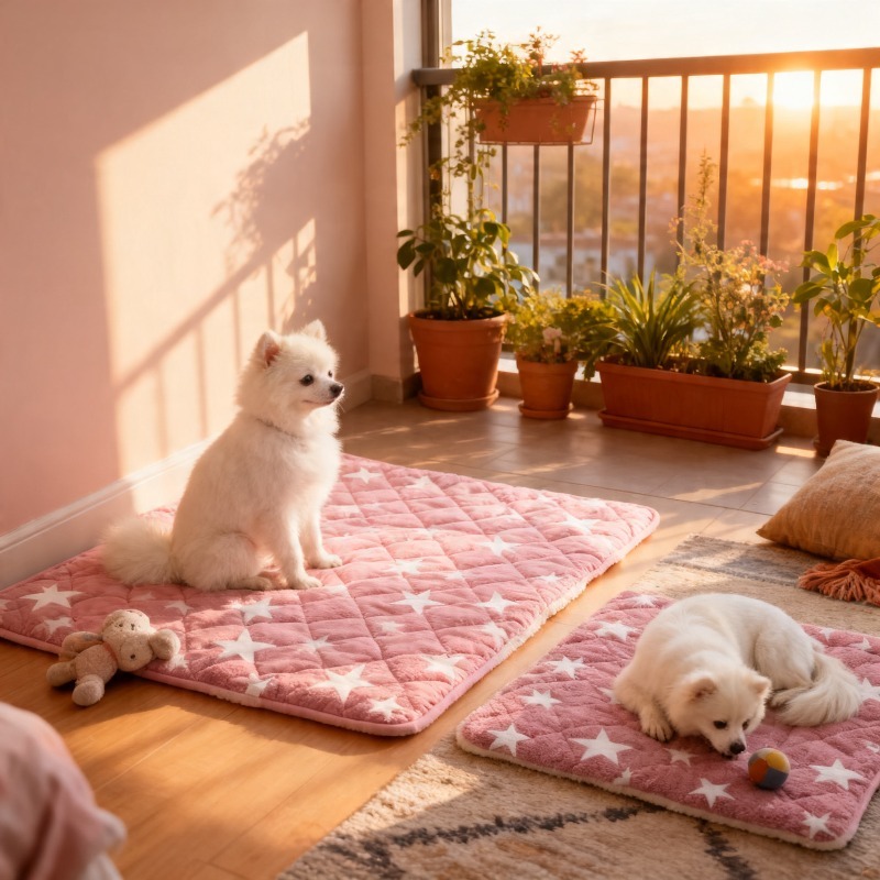  Flannel Pet Sleeping Mat Dog Bed Cat Litter Puppy Bed Dog Sofa Lovely Mattress Cushion for Small Large Dog Blanket For Winter 