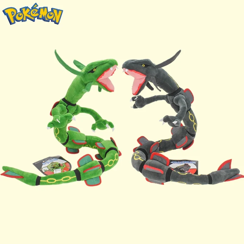 Pokemon Rayquaza ตุ๊กตาตุ๊กตา Animation หมอนเดสก์ท็อปเครื่องประดับตกแต่งโครงกระดูก Bendable ของเล่นเด็กคริสต์มาสของขวัญ