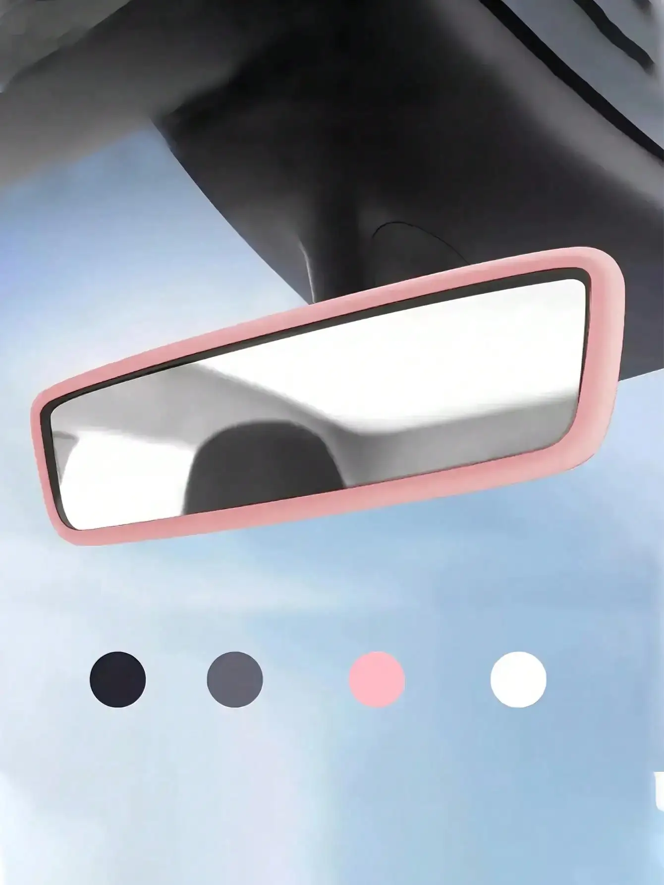 

Car Rearview Mirror Silicone Protective Trim, Anti-Scratch Mirror Frame Cover for Model 3/Y & Most Cars,Interior Decor Accessory