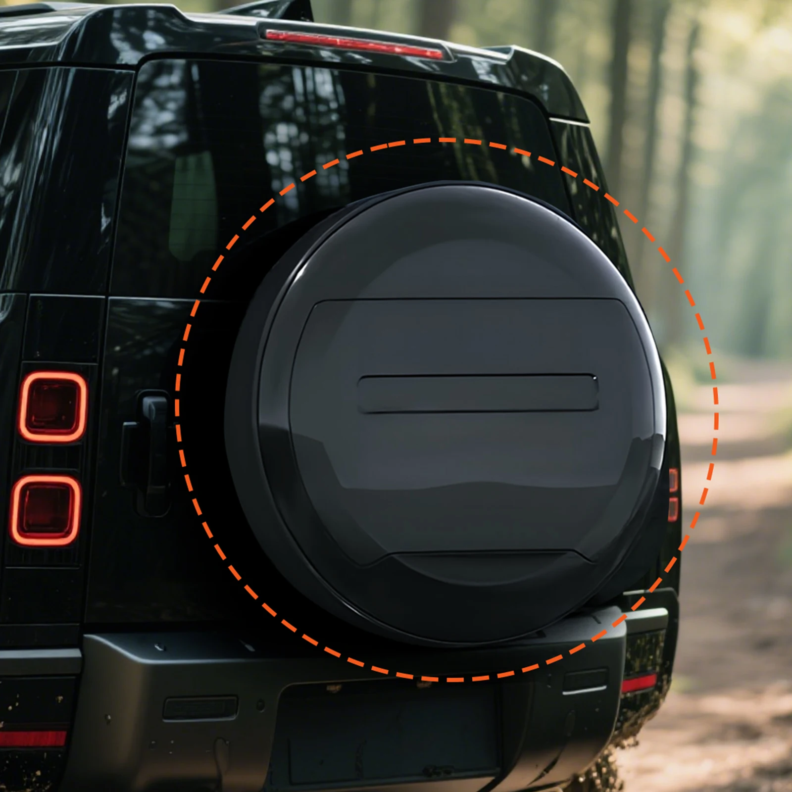 

ABS Spare Tyre Tire Wheel Cover Car Exterior Accessories Car Wheel Tire Cover Fit for Land Rover Defender 90 110 130 2000-2025