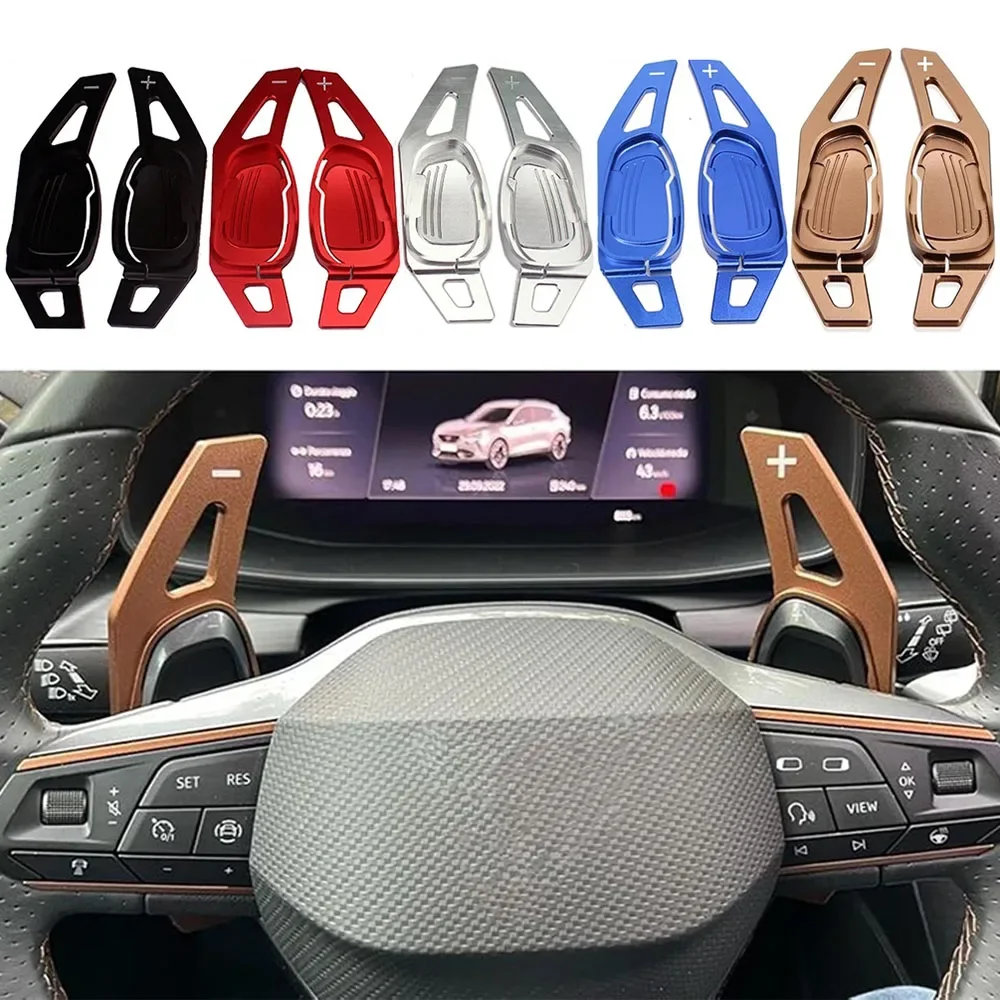 Car Shift Paddles for Cupra Formentor 2019,Cupra Ateca ,Leon  Hybrid 2020-2022 Car Steering Wheel Speed ​​Extender Shift Paddles