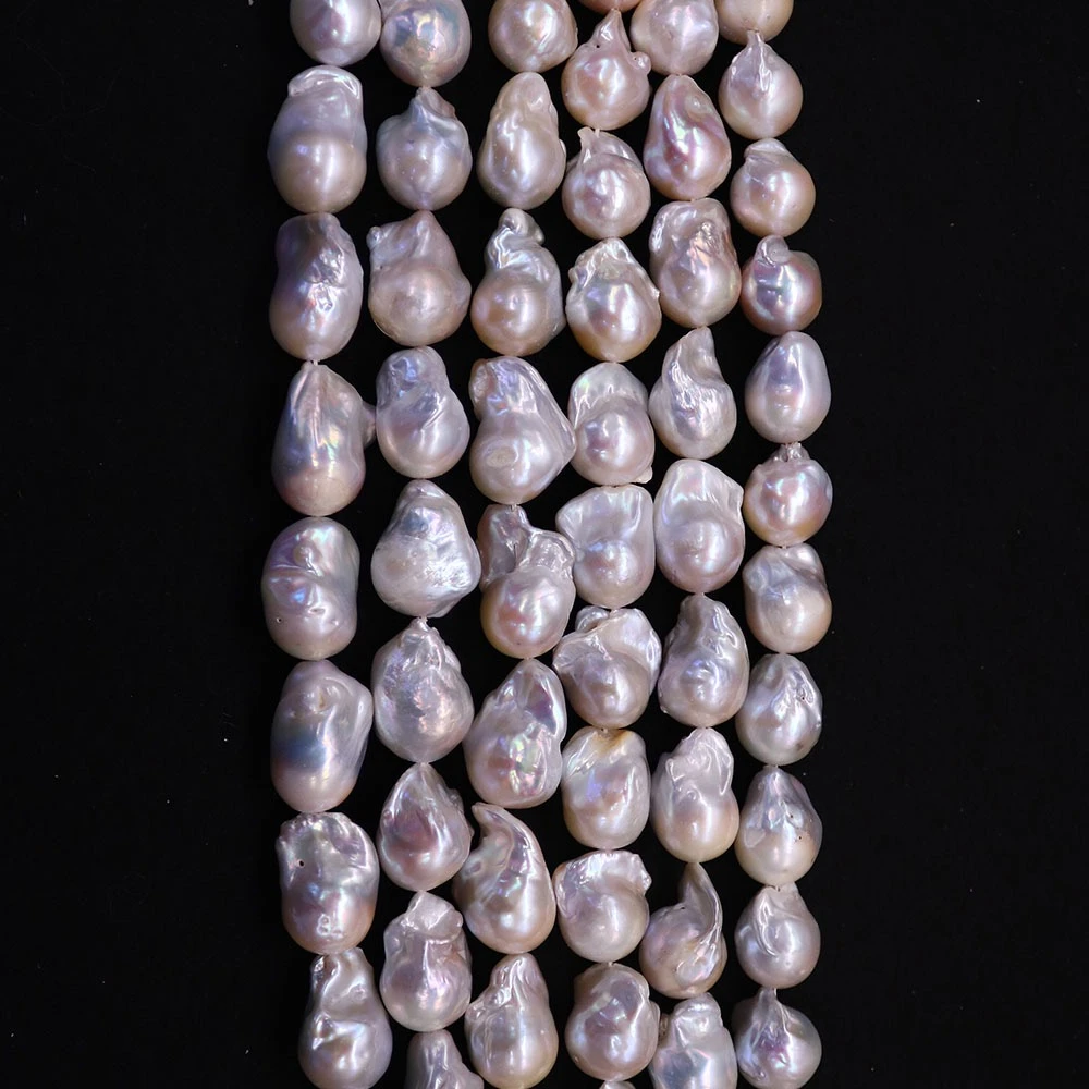 

Large Tail-Shaped Natural Freshwater Pearl Beads Baroque Style Straight-Hole Loose Bead 1 Strand For Handmade Jewelry Components
