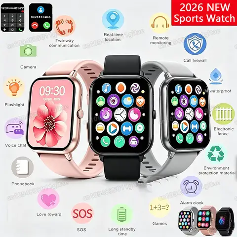 Sport Smart Watch Waterproof Fitnes Tracker Wireless Call Message Health Monitor Clock Smartwatch For Men Women iOS Android HT30