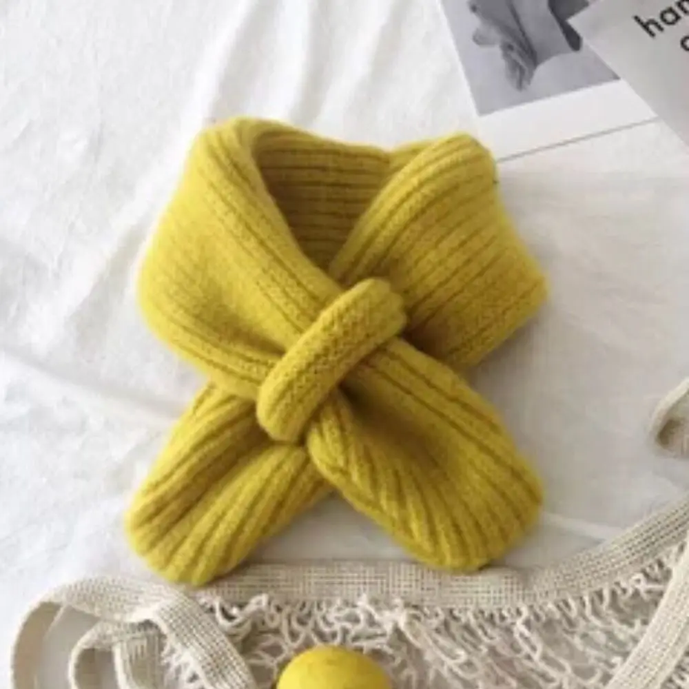 

Autumn Winter Soft Kids Wool Collar Knitted Scarf Neck Scarves Warm