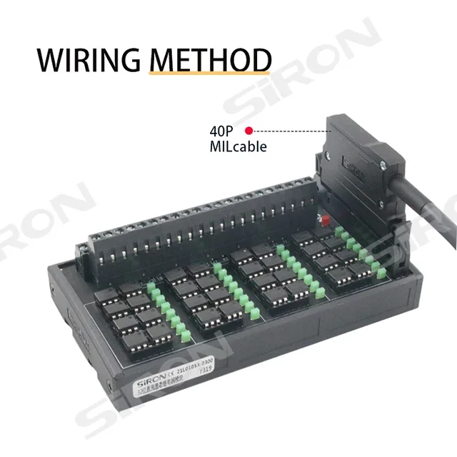 SiRON Y319 Acoplamento Ótico de Entrada e Saída, Tipo de Isolamento, 32 bits, Relé de Estado Sólido DC