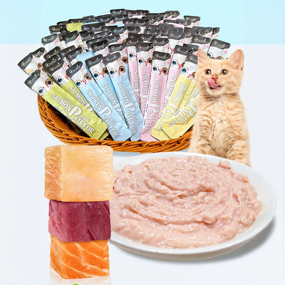 

10.58oz (300g) Cat Stick, Chicken Flavor, Skipjack & Rabbit Flavor, Tunna & Fish Seed Flavor, Salmon & Fish Oil Flavor