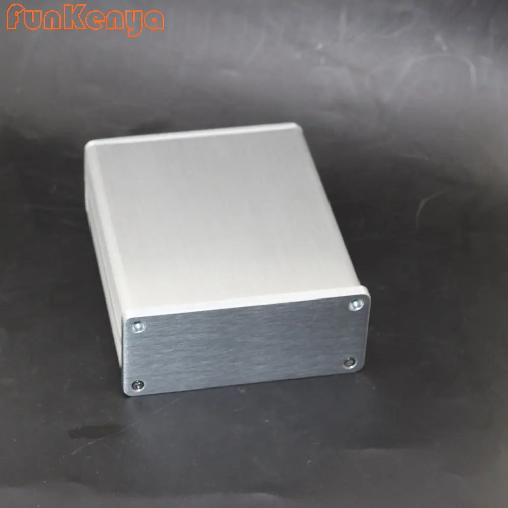 116x50x139mm Mini Size Power Amplifier Supply Enclosure Silver Audio Shell DIY Drill Anodized Aluminum Case DAC PSU Preamp Amp