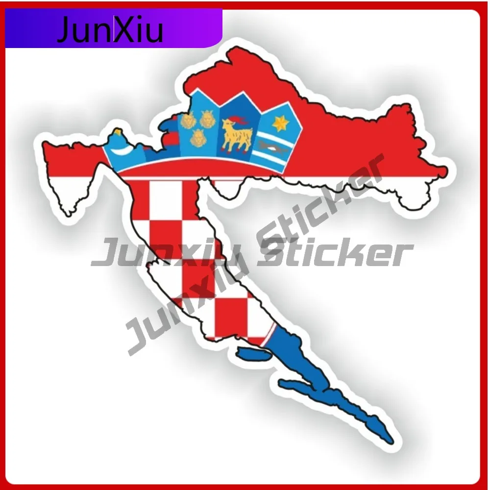 

Croatia National Emblem Map Shape And Outline Vinyl Decals Graphics Rv Stickers For Car Decoration Waterproof Bumper Moto Suv Au