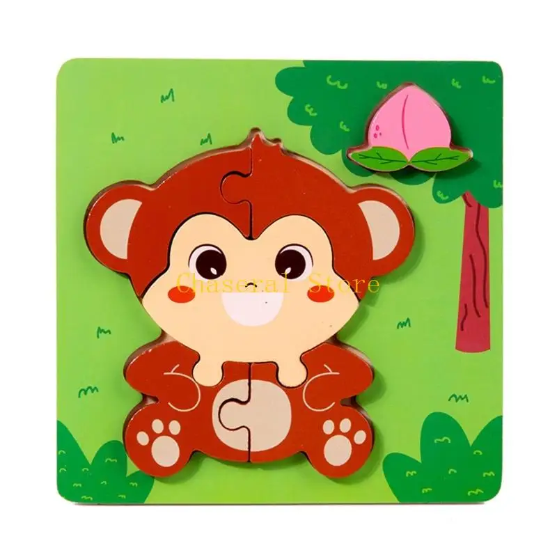 E7CE Toddler Educational Toy With Animal Sorting Oaken Puzzle For Fine Motor Skill Training