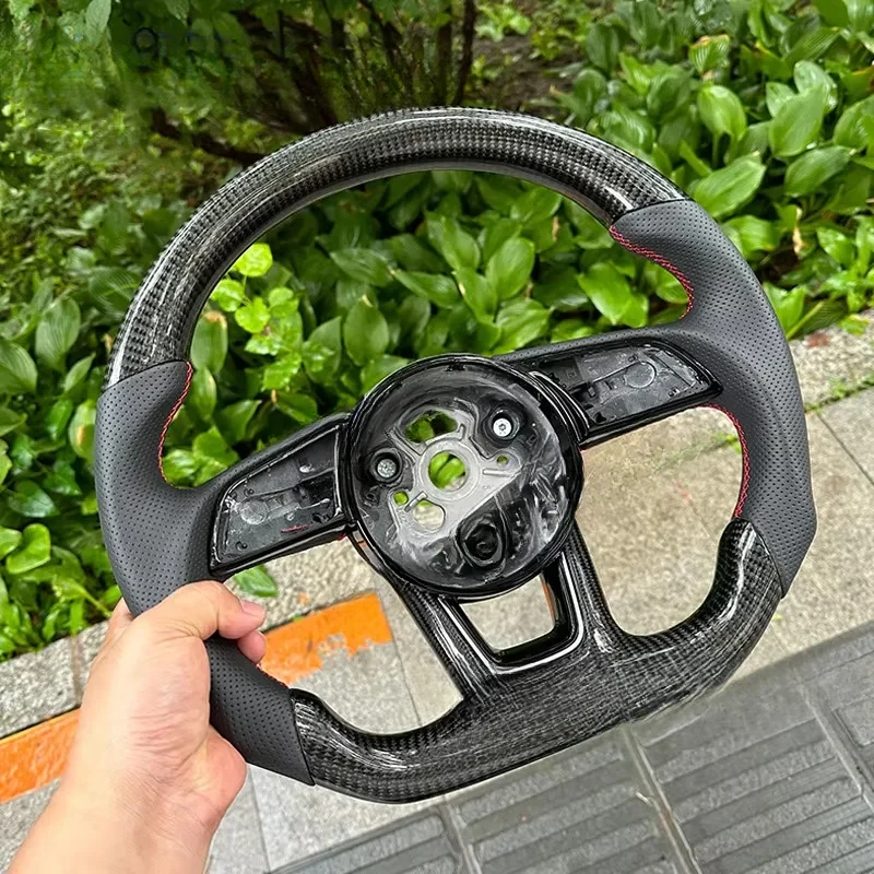 

Suitable For Audi A3 A4 A5 A6 A7 B9 A4L Q2 Q3 Q4 Q5 Q6 Custom Leather Carbon Fiber Steering Wheel