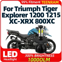 H4 LED Headlight Bulb With Fan 10000LM Motorcycle Headlamp 12V High Low Beam For Triumph Tiger Explorer 1200 1215 XC-XRX 800XC