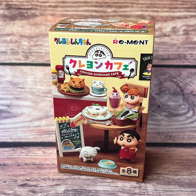 

Re-ment CrayosneShinschans in The Cafe Dessert Afternoon Tea Style Miniature Scenes Toy Models Collectible Desktop Decorations