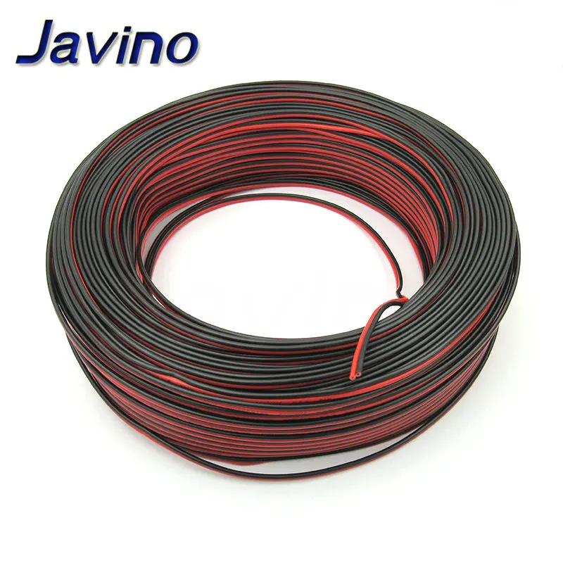 1 Meter RVB Cable Electrico Copper Rubber LED Wire Red Black 2Pin Insulated Extend Cord Car Audio Cable Speaker Wire Cable PVC