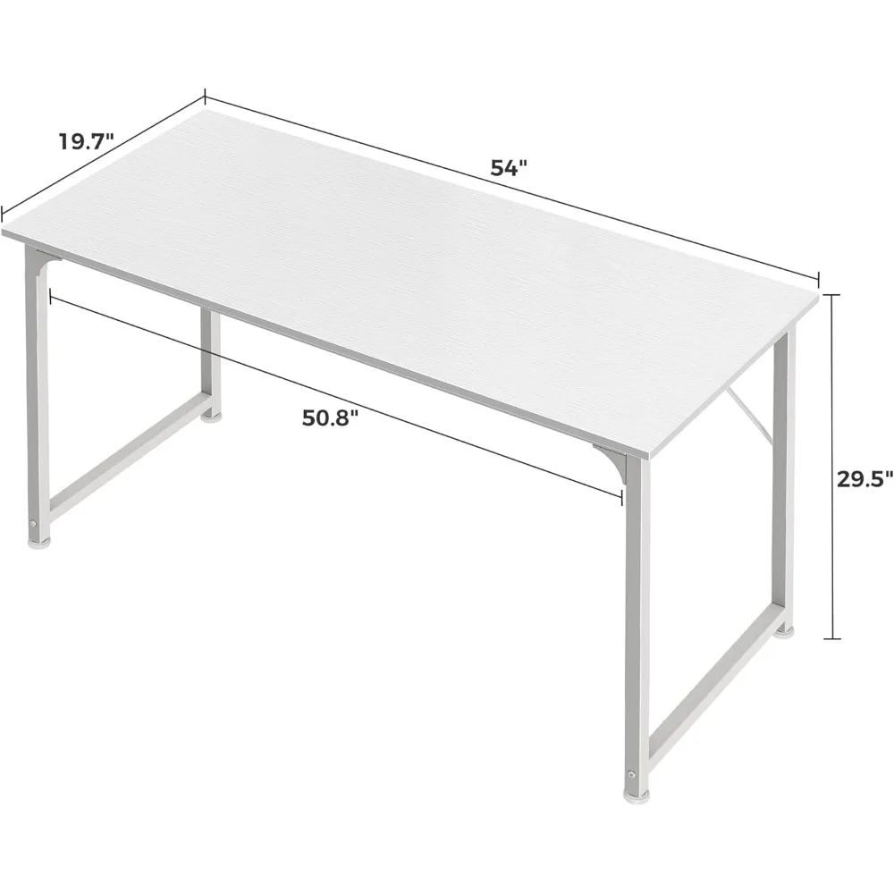 Computertisch, 55-Zoll-Büroschreibtisch mit Stauraum, 54'' x 19,7'' x 29,5'', moderner, einfacher Schreibtisch für Heimbüro, Arbeitszimmer