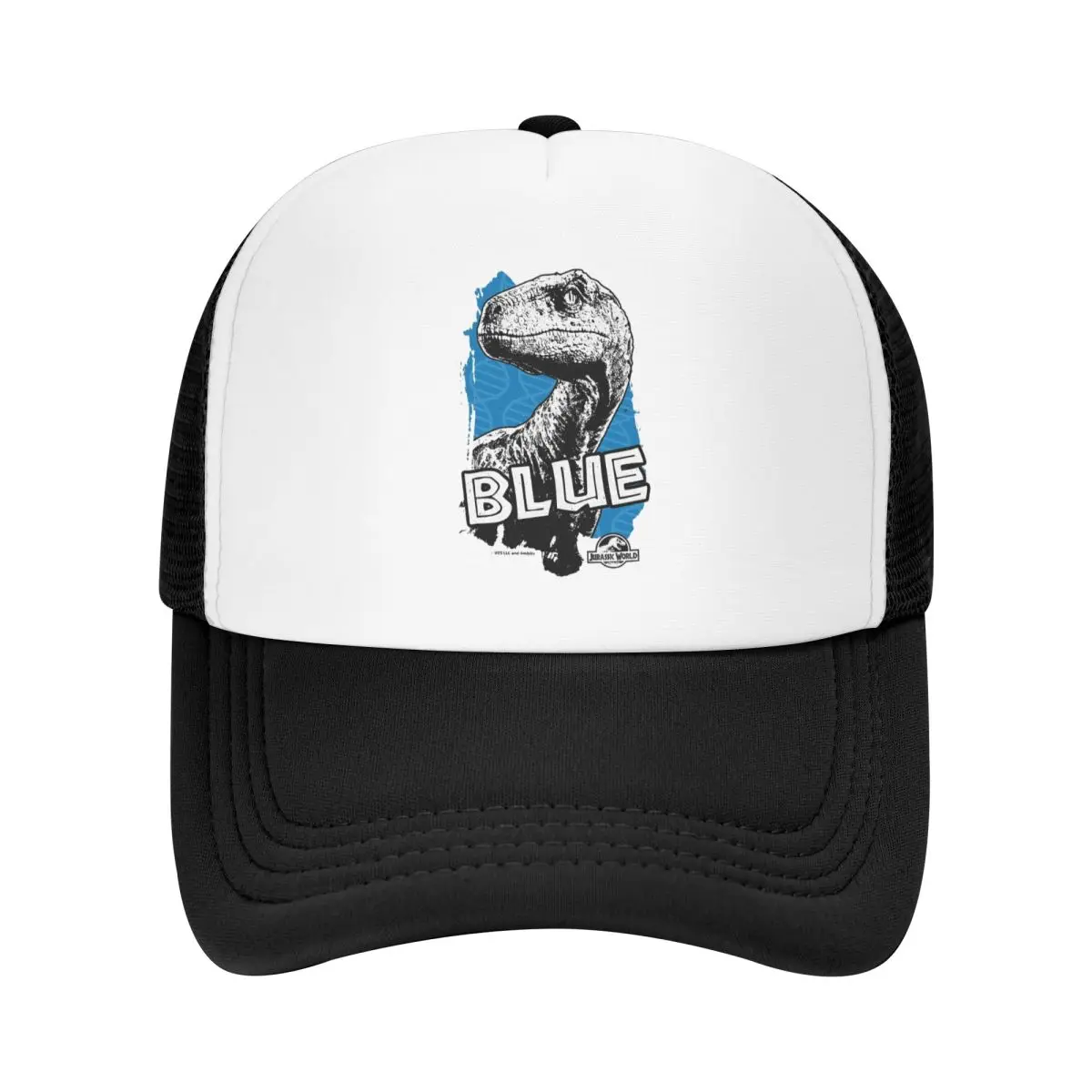 Jurassic World - Blue Fan Art Graphic 2 Cap Mesh Baseball Caps Adjustable Hat Hip Hop Unisex Baseball Hats Polychromatic