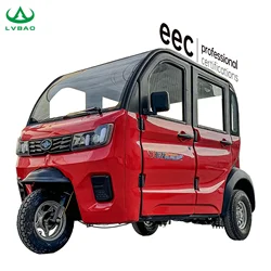 LB-ZRJS electric powered closed passenger tricycle E-trike mini three wheel car Tuk  for Europe