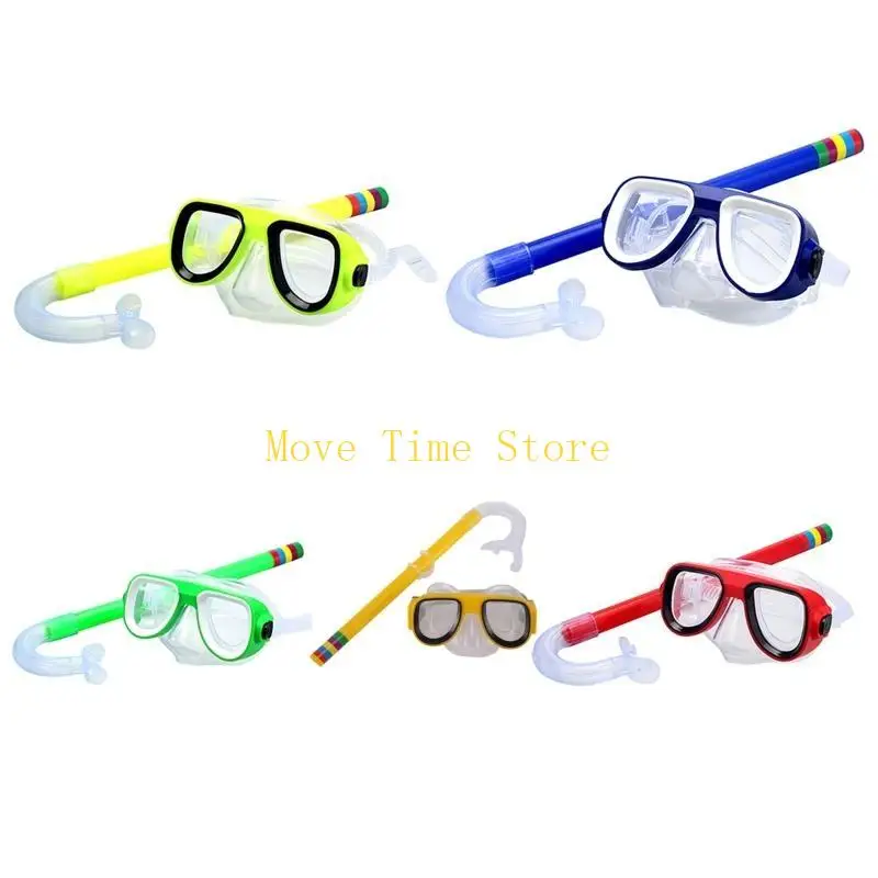 92ME Children Kids Snorkel Set Snorkeling Mask Swimming Goggles Glasses with Dry Snorkels Tube Equipment Diving Gear