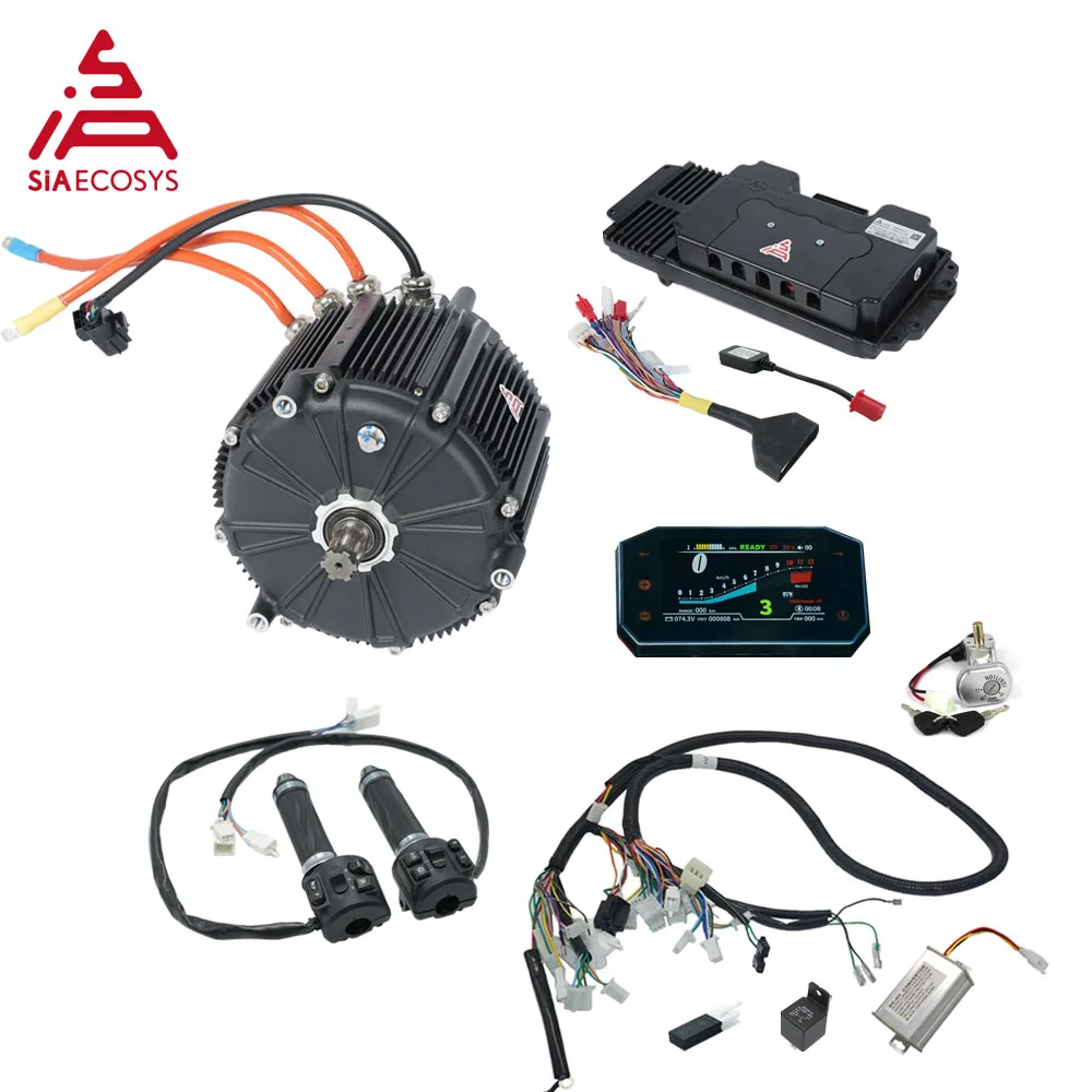 SIA SZD150-65 72V 6000W 96V 8000W Mid Drive Motor with Fardriver ND72680B/ND96680B Surron Programmable Encoder Controller Kit