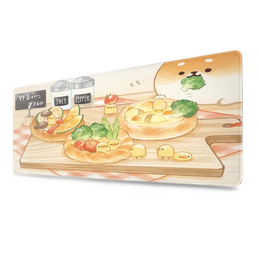 Cute Bread Dog 400x900 Mouse Pad Office PC Kawaii Anime Gamer Speed Keyboard Mousepad Laptop Gaming Accessories Desk Mat Carpet