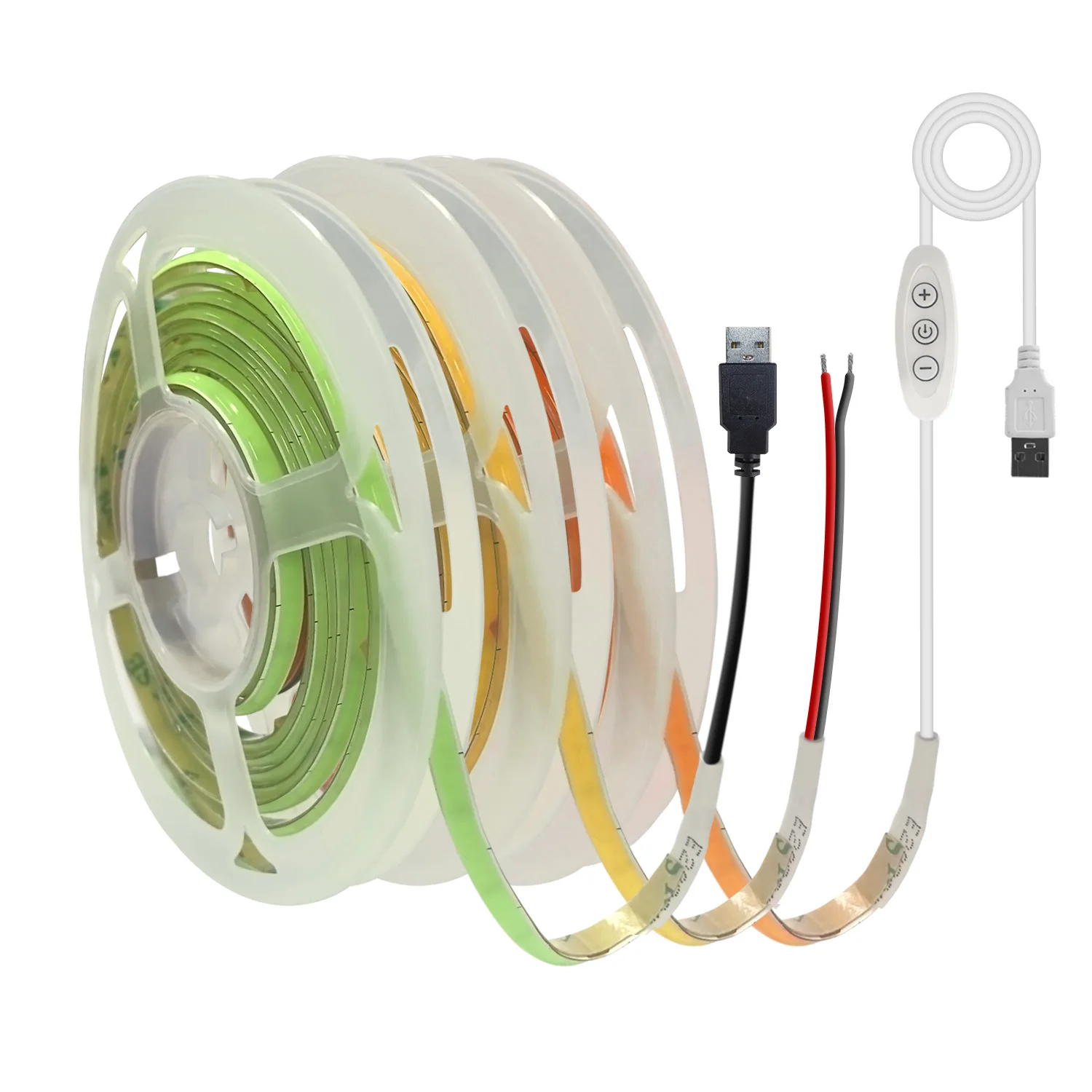 DC5V 4mm COB LED Strip Lights 480LEDs For Car FOB Bar Room Decor Red Blue 6 Color Flexible Ribbon Linear Lighting Adjustable