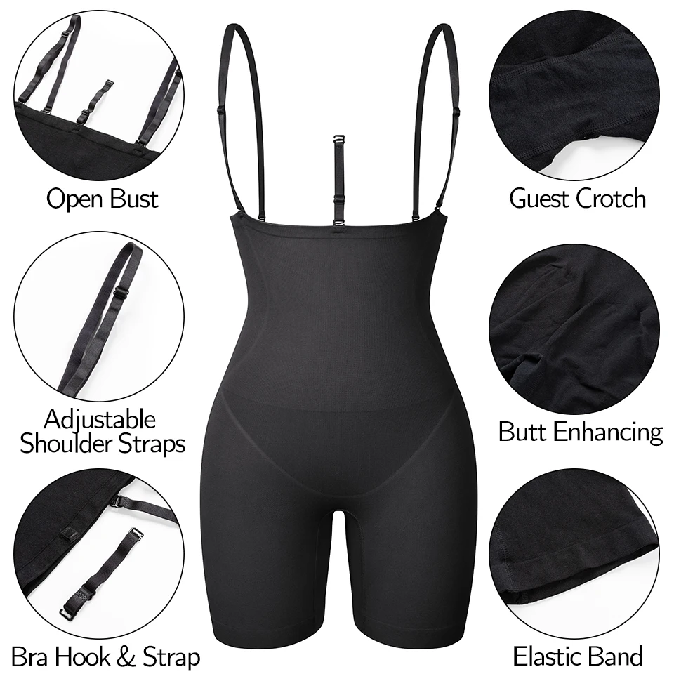 Shapewear Bodysuit for Women Tummy Control Full Body Shaper Thigh Slimmer Shorts Waist Trainer Slimming Underwear Belly Fajas