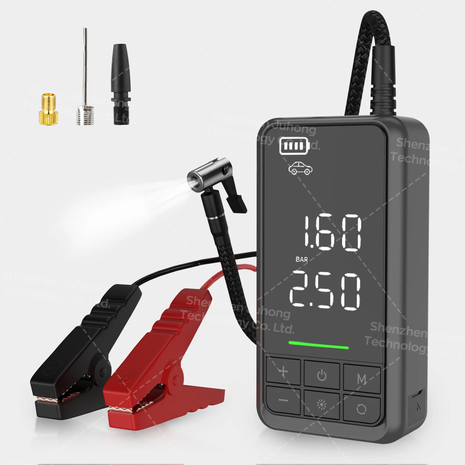 Hot Sale Multifunctional Emergency 12V 1000A Portable Car Jump Starter Tire Inflator LED Light Spark Proof for Truck Motorcycle