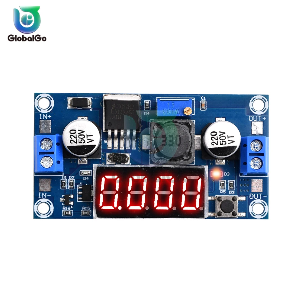 Modulo di alimentazione step-down DC-DC LM2596S Regolabile 3A Modulo Step-down con display digitale a LED con corrente di tensione