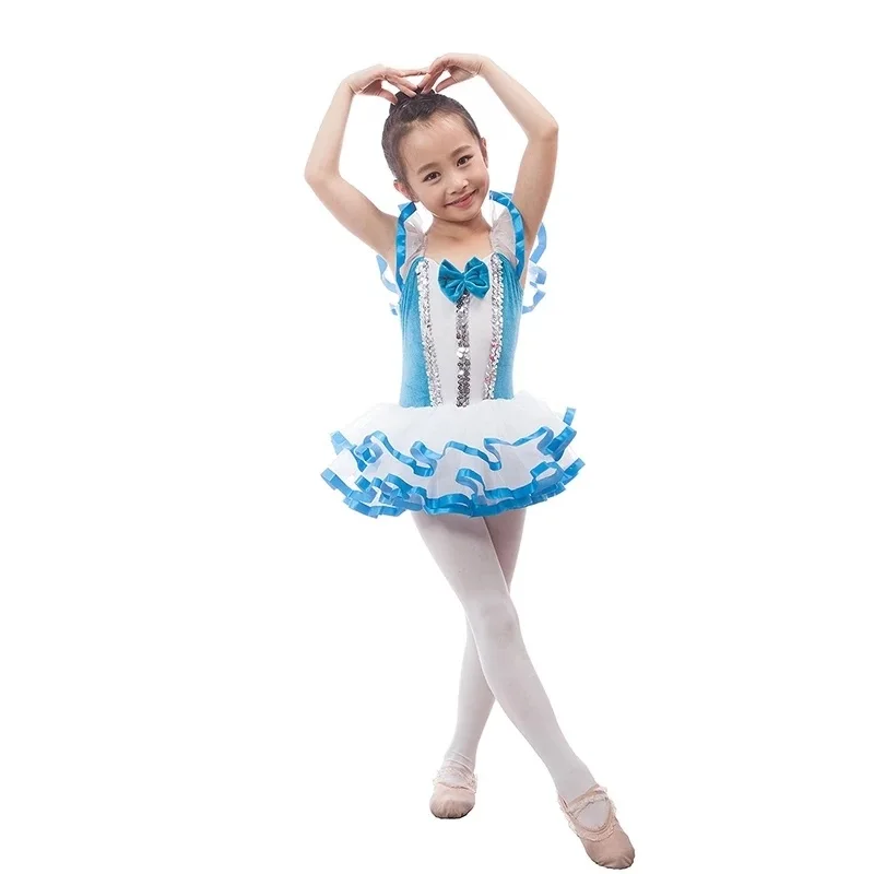 16107 Pretty Fairy Bluet with White Ballet Dance Tutu for Child Stage Performance Ballet Costume Ballerina Girls Dance Costume