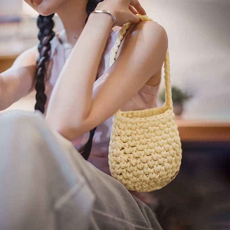 Maden جديد بلون المنسوجة شبكة حقيبة المرأة خمر القمح نمط اليدوية حقيبة كتف محفظة عادية تنوعا حقيبة يد خضراء