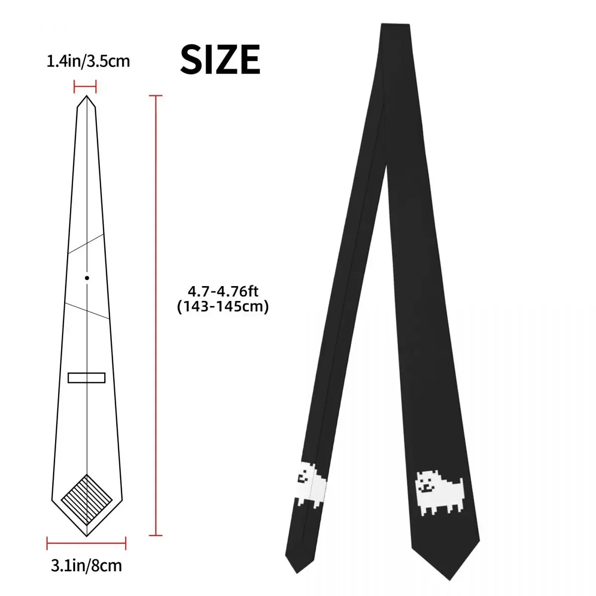 Undertale 迷惑犬ネクタイ男性用シルクポリエステル 8 センチメートルネクタイパーティーアクセサリーネクタイカジュアル Gravatas