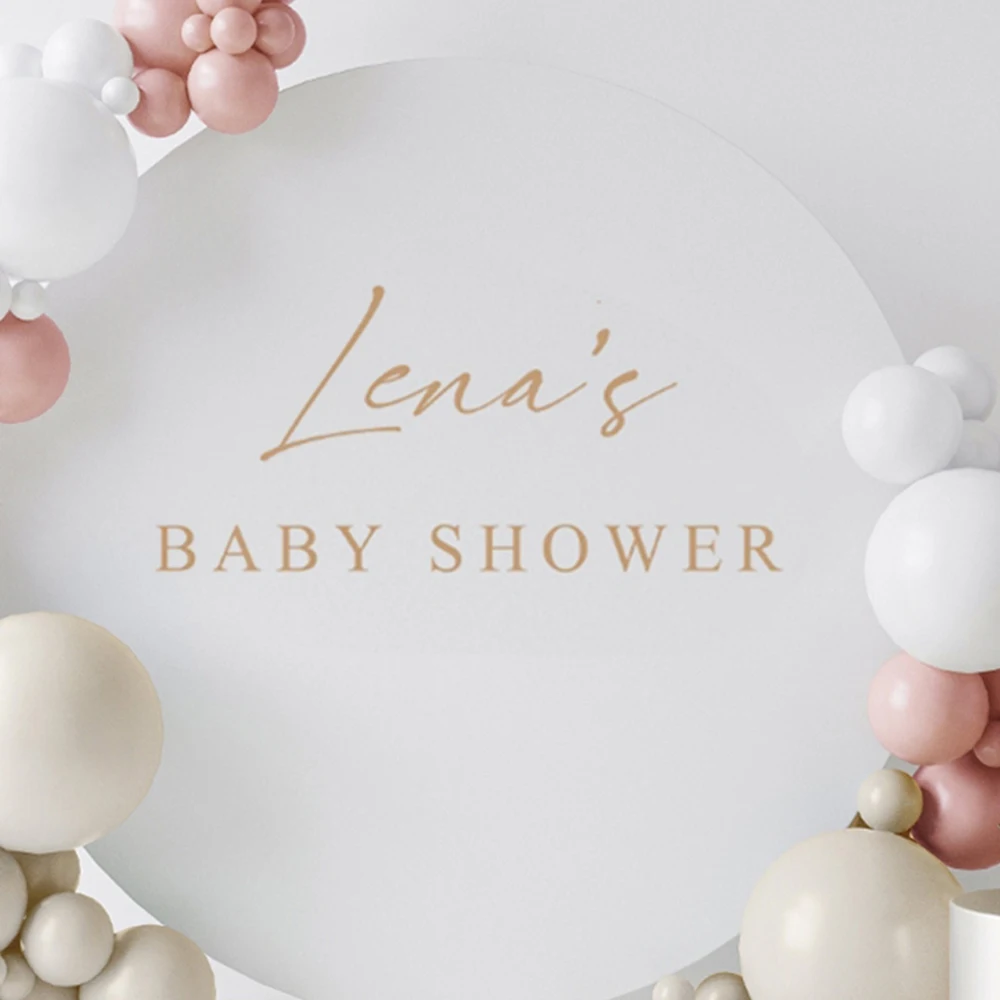 

Baby Shower Wall Stickers Birthday Party Welcome Sign Custom Name Vinyl Decal Decorative Stickers DIY Kids Room Home Party Decor