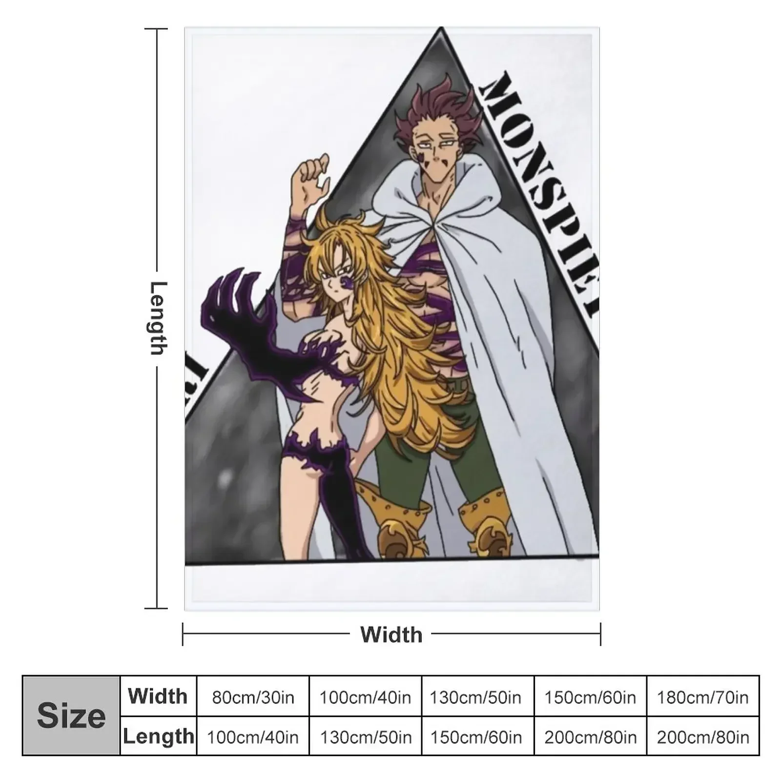 Derieri and Monspiet - Nanatsu No Taizai Throw Blanket Loose Summer Beddings Cute Plaid blankets ands Large Winter beds Blankets