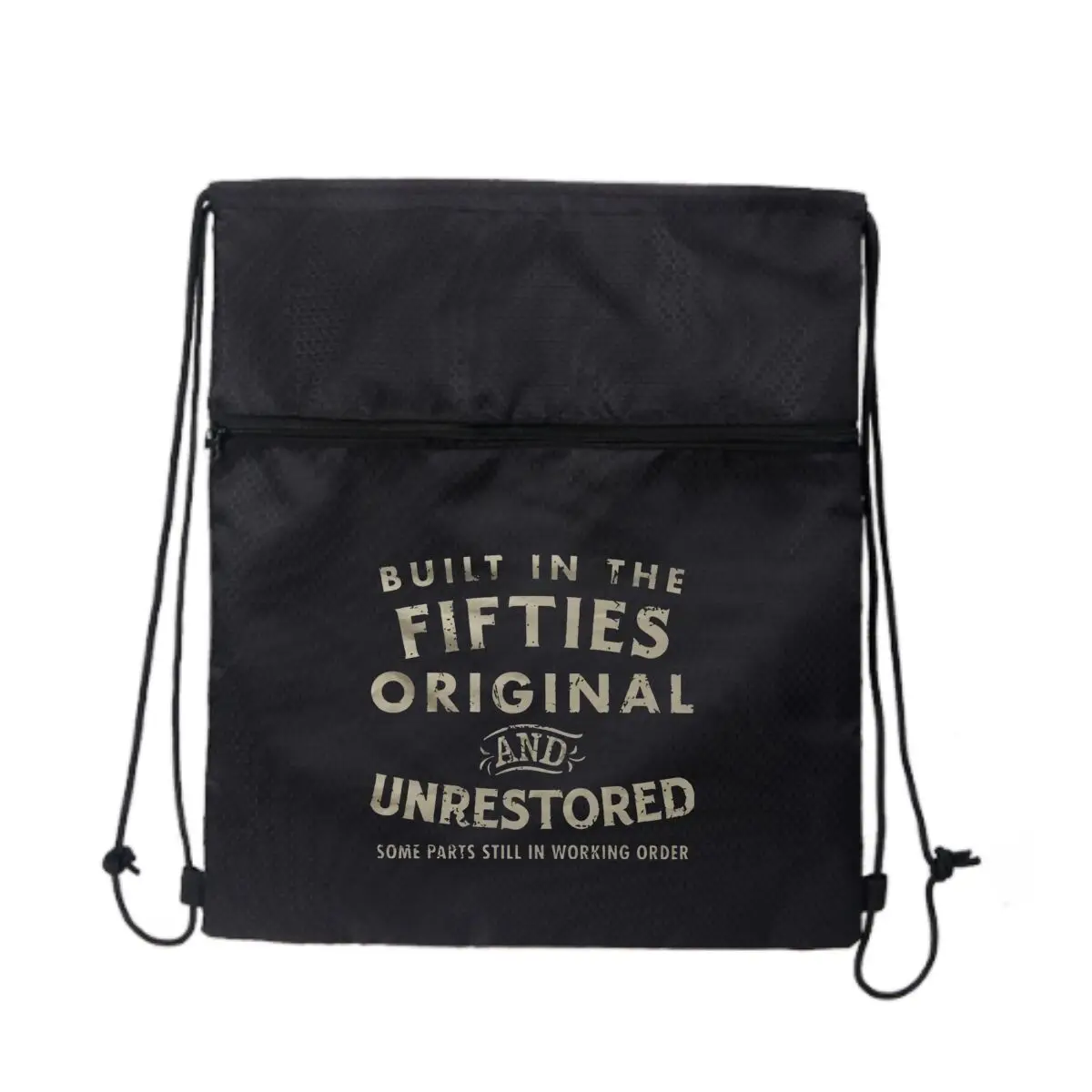 

Встроенный пятидесятый оригинальный и невосстановленный дизайн, сумка на молнии на шнурке для парковки: вмещает закуски и игрушки