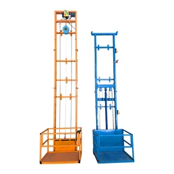 Small electric hydraulic lift freight elevator factory warehouse single rail lift platform hoist