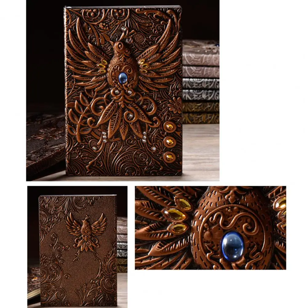 Writing Journal European Style Travel Journal with Durable Faux Leather Cover for Plans Organization Retro Notebook