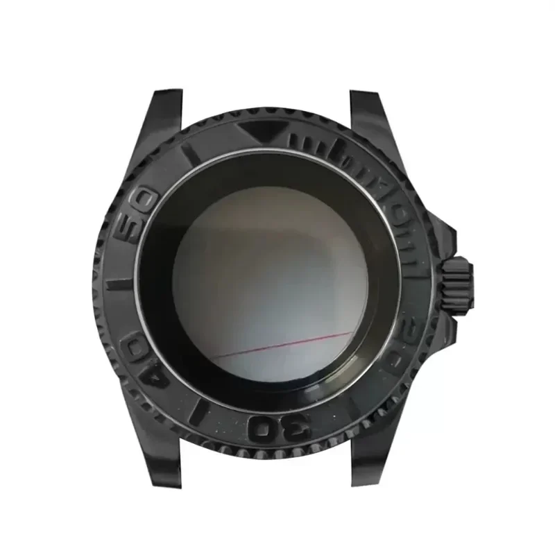 40mm NH35 Case PVD Black Stainless Steel Transparent Bottom Sapphire Mirror Watch Case Suitable for NH35 NH36 Movement NEW DIY