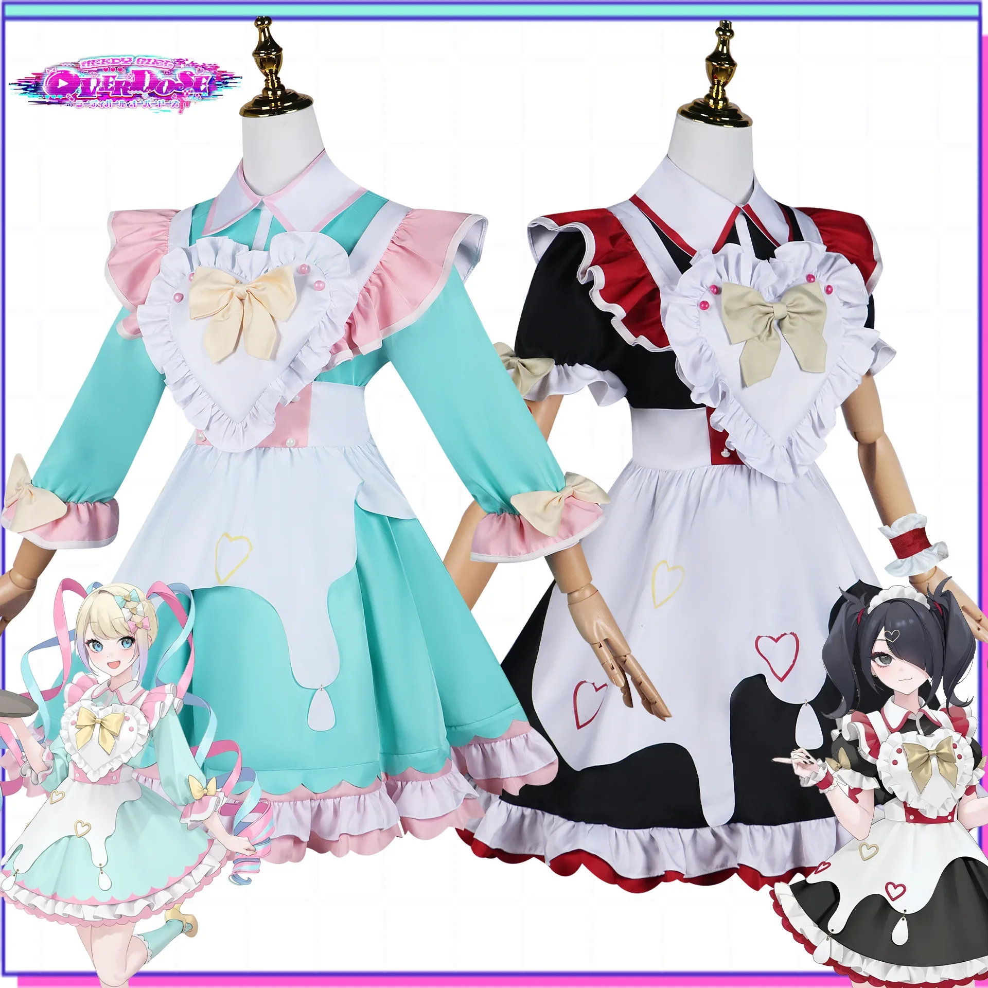 Spiel bedürftiges Mädchen Überdosis Kangel neues Cosplay Kostüm bedürftiges Mädchen Ame Chan Cosplay Kostüm Lolita Dienst mädchen Kleid Party Kostüm Anime