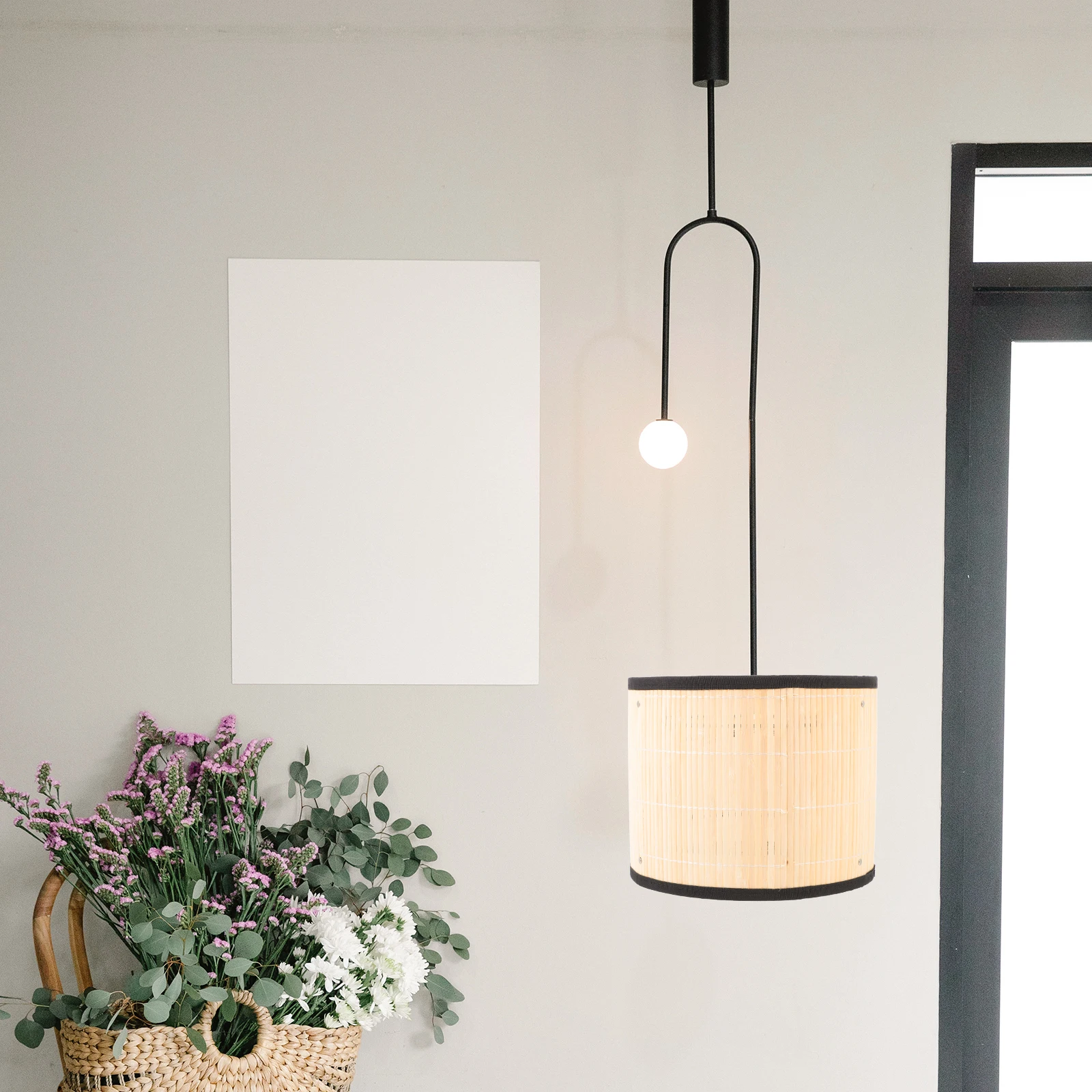 

1pc Bamboo Lampshade Japanese Style Decorative Light Cover Chandelier Pendant Ceiling Lamp Shade Stylish Home Decor Gift For