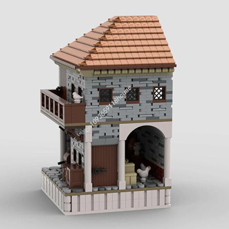 MOC Custom Modulair Gebouw Romeinse Oude Insula Street View Model Bouwsteen Assemblage Educatief Bakstenen Speelgoed Kid Gift