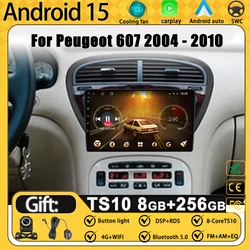 Car Radio Carplay For Peugeot 607 2004 - 2010 Navigation GPS Stereo Android Auto Screen Bluetooth Multimedia Player 5G Unit