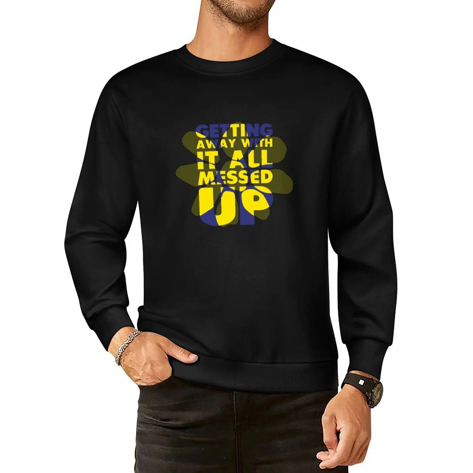 

Getting away with it - Blue Yellow Pullover Hoodie men clothes hooded shirt tracksuit men's sweatshirt