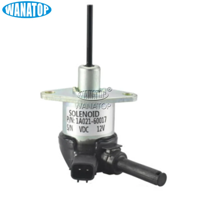 1A021-60017 Fuel Shut Off Solenoid 1A021-60015 1A021-60010 for Kubota V2003 V2203 Bobcat S150 S160 Skid Steer Loader 12VDC