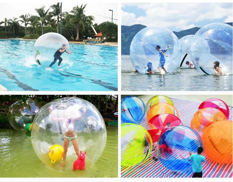 

Summer Water Play Equipment Water Walking Ball People Walk Inside Clear Water Balloon Zorb Ball German Zipper