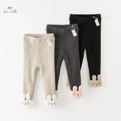 Dave Bella Children's Pants 2023 New Autumn Winter Girls' Casual Fashion Tight Pants Leggings Cute Sport Outdoor DB4237764