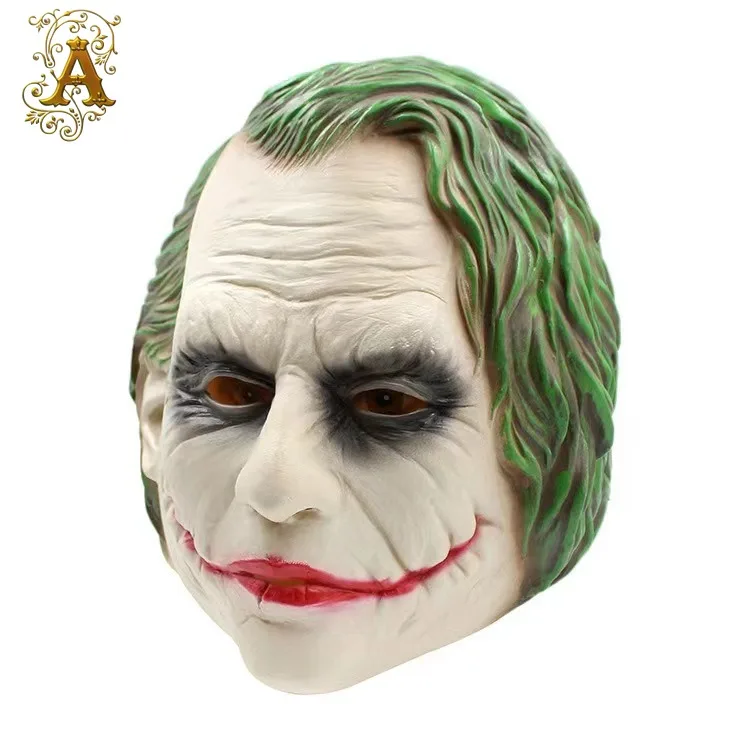 

Movie Clown Fleck Cosplay Mask Halloween Adult Wear Face Shield Festival Party Masquerade Prank Full Head Covering