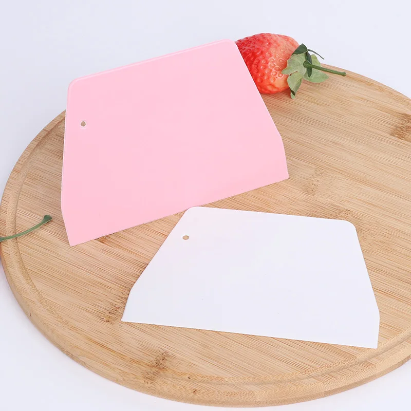 2Pcs Plastic Cake Cream Spatula Dough Butter Batter Scraper Baking Tools For Home Baking Cutting Tools Kitchen Gadgets