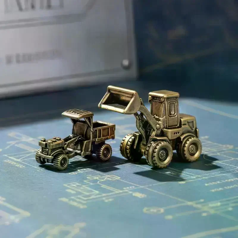 Excavator Truck Figure Ornament Mini Engineering Vehicle Craft Unique Design for Home Bookshelf Office Desktop Decoration