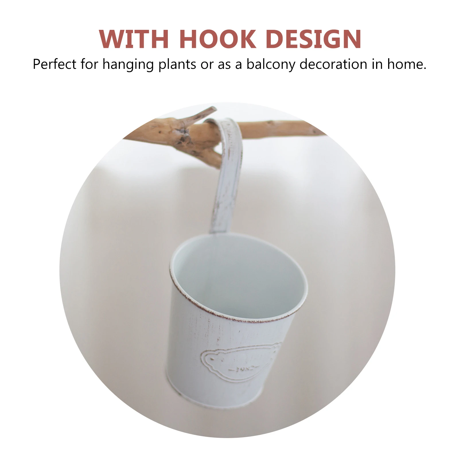 

6Pcs Vintage Flower Buckets Decorative Iron Containers Easy Use Home Adornments Living Room Bedroom Hotel Flower Buckets