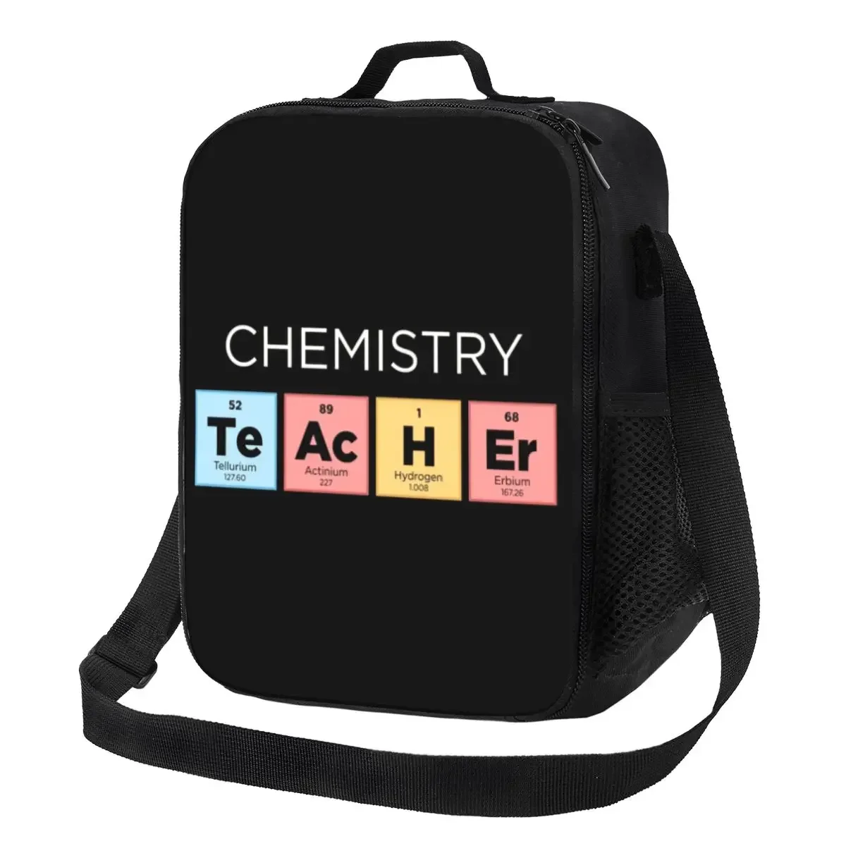 

Chemistry Teacher Periodic Table Insulated Lunch Tote Bag for Science Lab Tech Resuable Thermal Cooler Food Lunch Box Kids